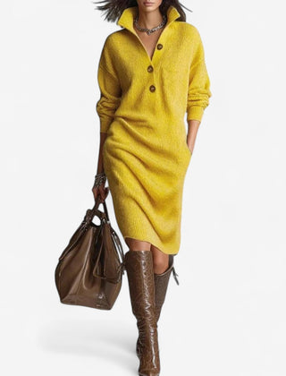 Remy | Women's Knit Sweater Dress with Collar