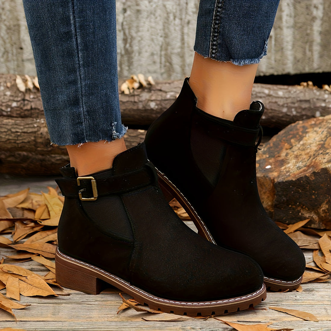 Caoimhe | Chelsea Ankle Boot with Buckle Strap