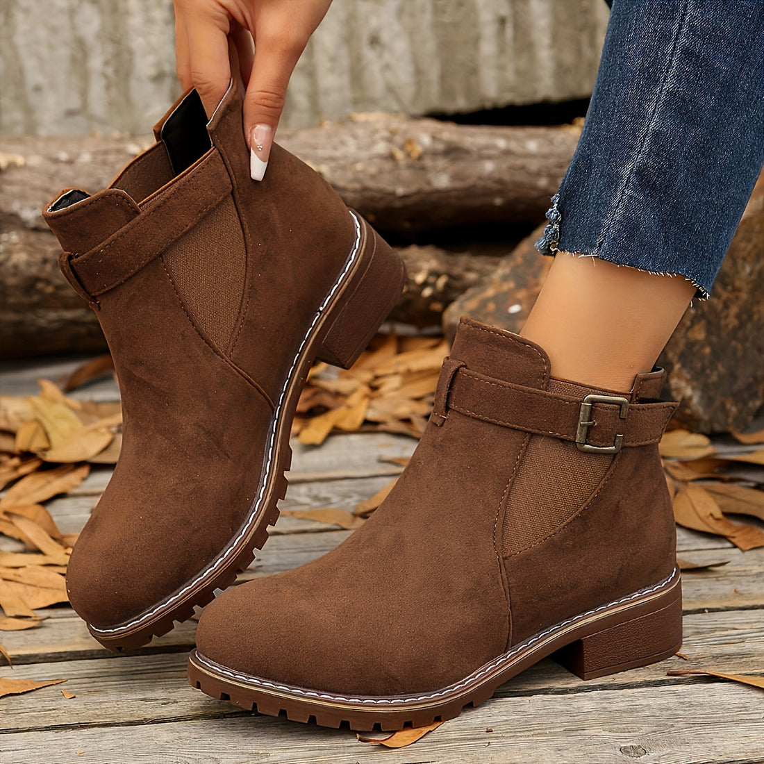 Caoimhe | Chelsea Ankle Boot with Buckle Strap