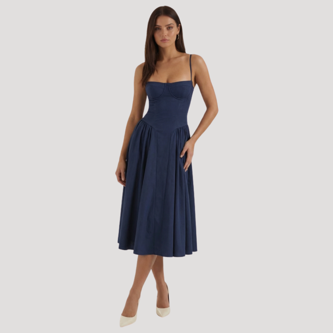 Thessaly | Women's Sweetheart Midi Dress