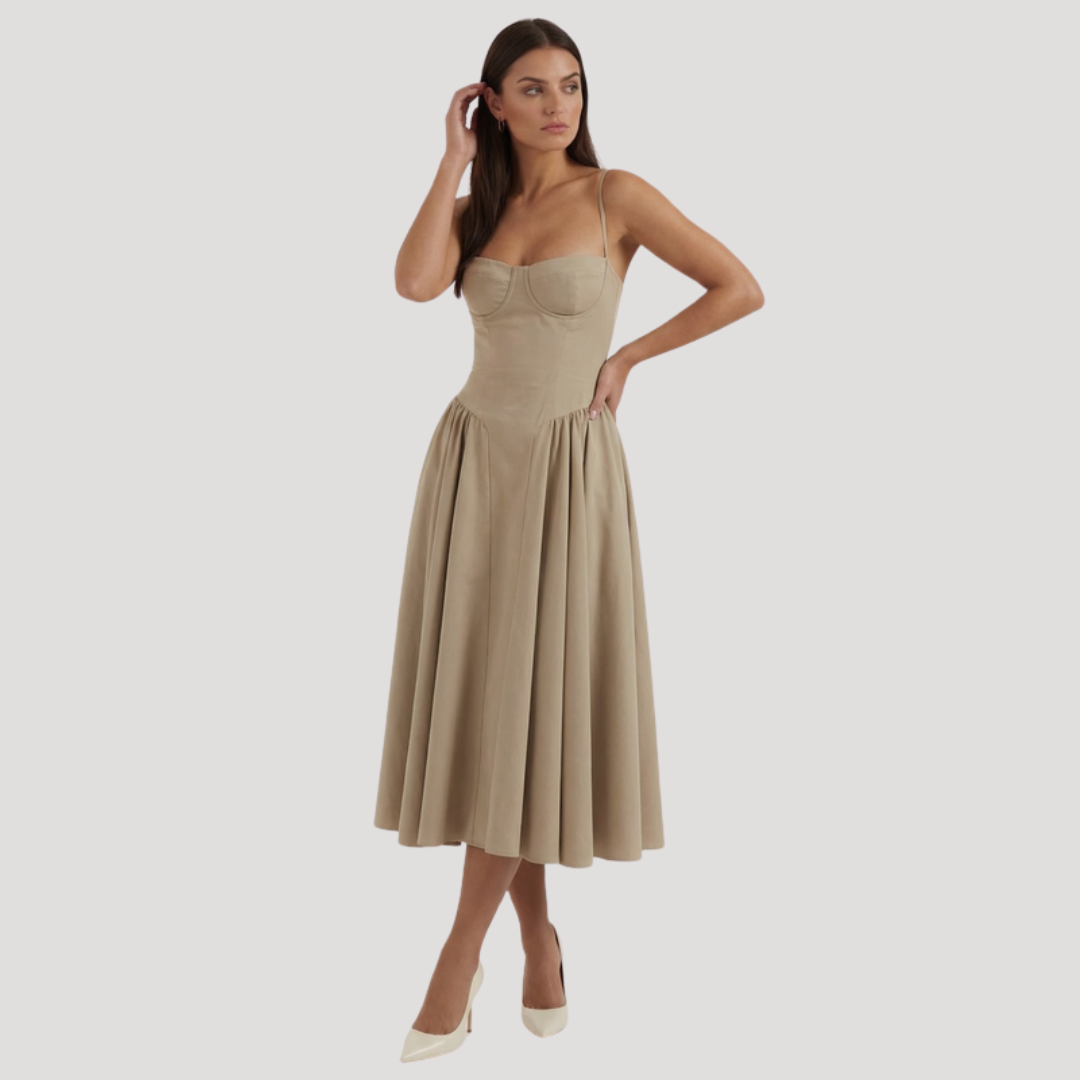 Thessaly | Women's Sweetheart Midi Dress
