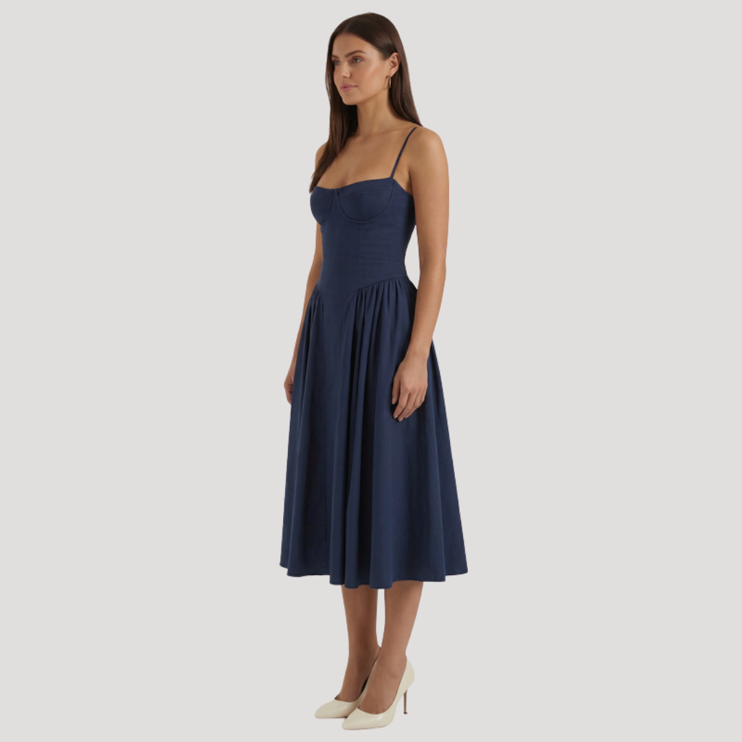 Thessaly | Women's Sweetheart Midi Dress