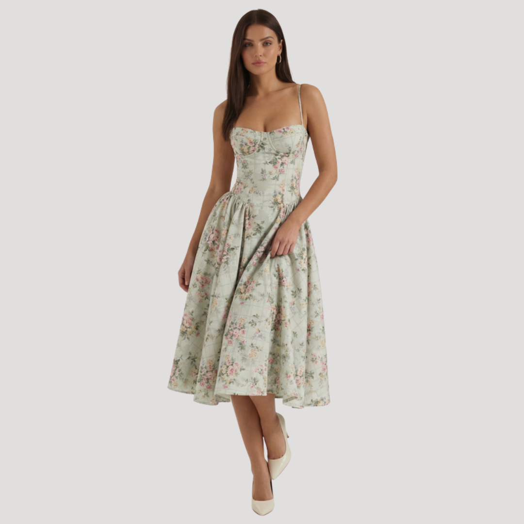 Thessaly | Women's Sweetheart Midi Dress