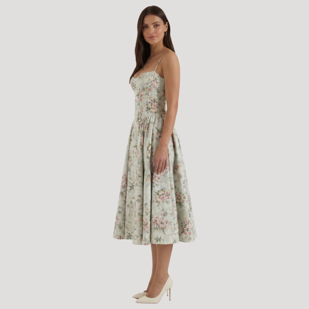 Thessaly | Women's Sweetheart Midi Dress