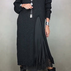 Saoirse | Women's Knit Sweater Dress Long Sleeve Midi