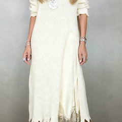Saoirse | Women's Knit Sweater Dress Long Sleeve Midi