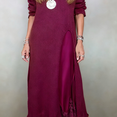 Saoirse | Women's Knit Sweater Dress Long Sleeve Midi
