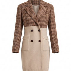 Simone Women's Plaid Color-Block Blazer Mini Dress