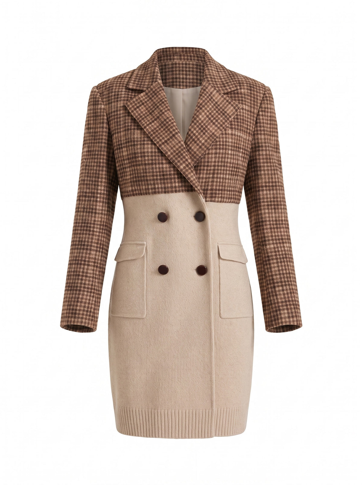 Simone Women's Plaid Color-Block Blazer Mini Dress