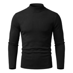 Pauline Women's Mock Neck Long-Sleeve Top in black, studio product shot