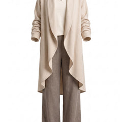 Ruth women's relaxed wide-leg three-piece blazer set in taupe