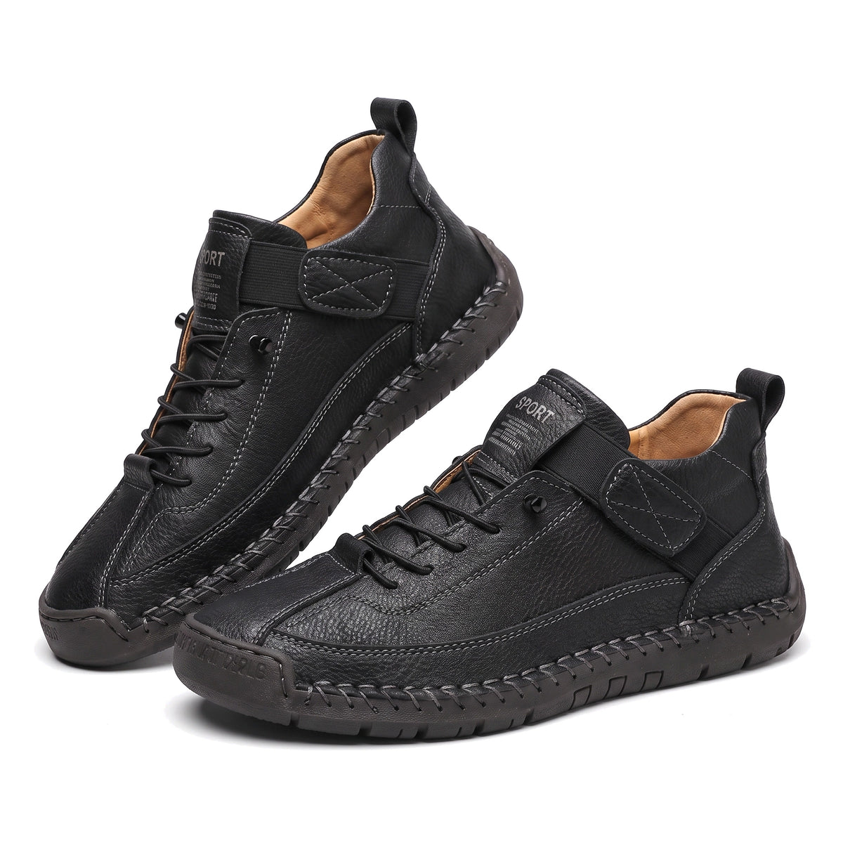 Ursula Women's Everyday Comfort Lace-Up Sneakers in black leather