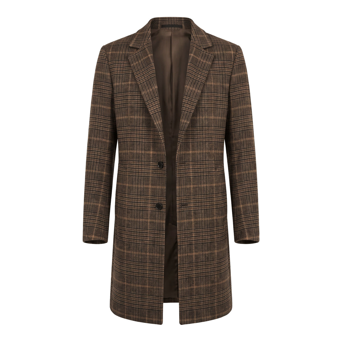 Greta-Frances Women's Plaid Wool Longline Trench Coat