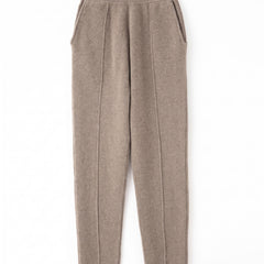 Juliet-Delia Women's Tapered Wide-Leg Knit Trousers