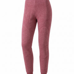 Priscilla-Genevieve women's fleece-lined high-waist leggings in rose red