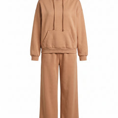 Stella Women's Oversized Hoodie and Wide-Leg Jogger Set in camel