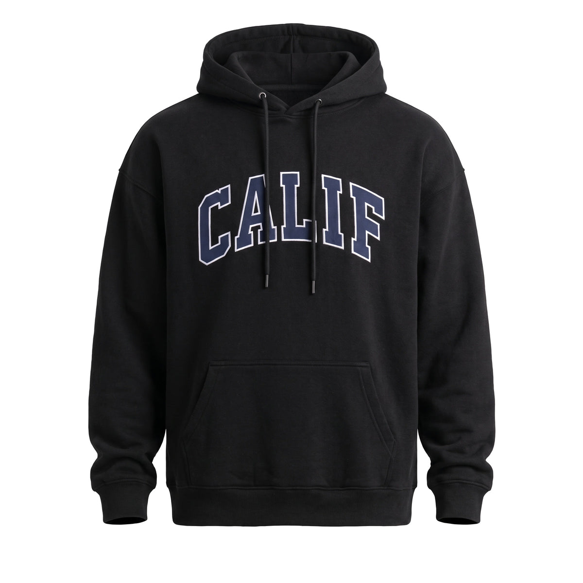 Astrid Women's Oversized Kangaroo-Pocket Pullover Hoodie in Black