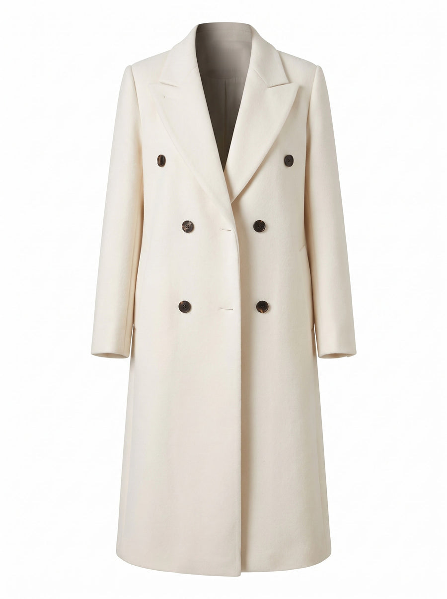 Petra Women's Belted Double-Breasted Trench Coat in White