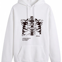 Vera | Women's Oversized Graphic Hoodie in white, front view