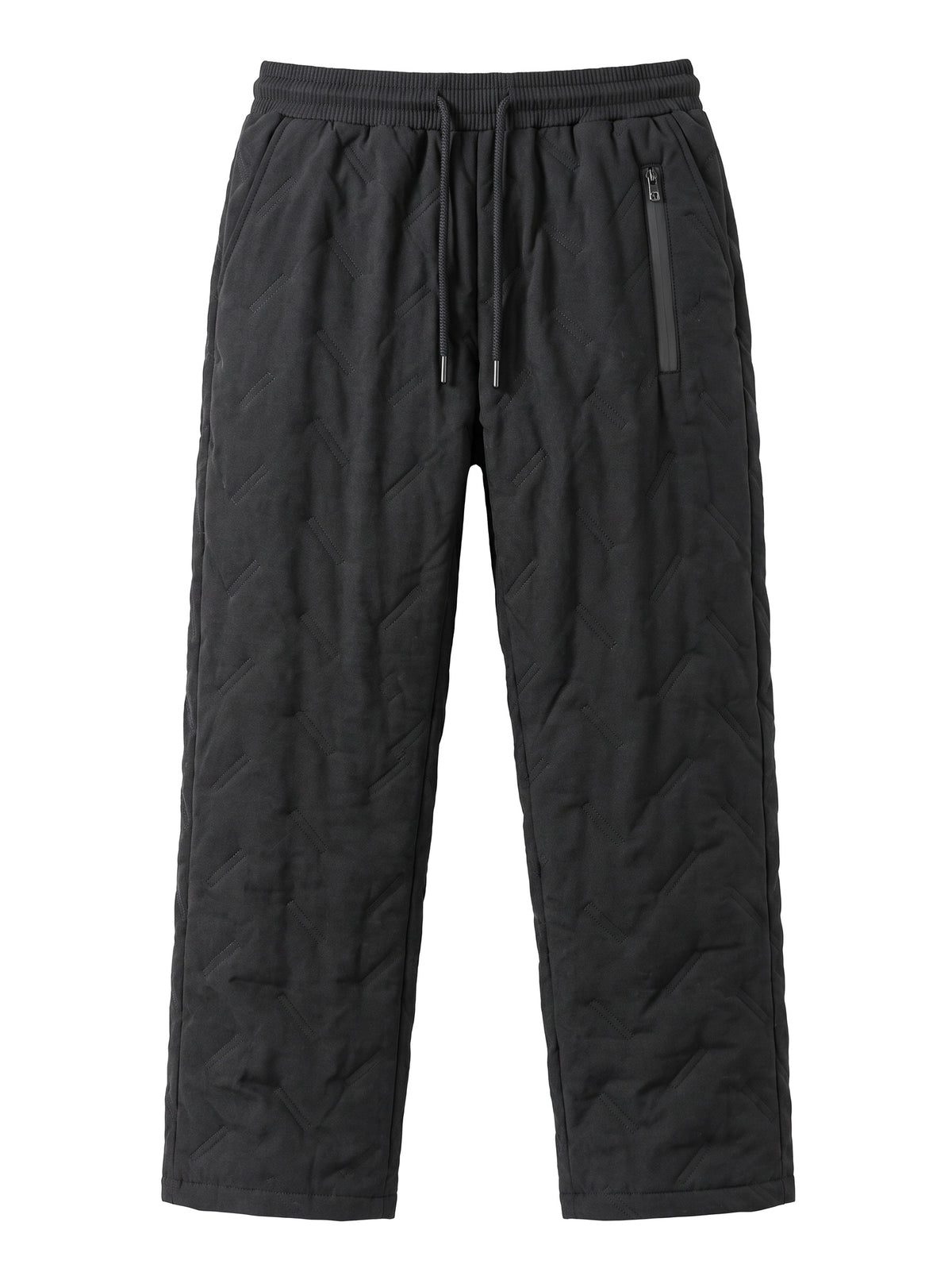 Iris Women's Drawstring-Waist Fleece-Lined Palazzo Pants in Black