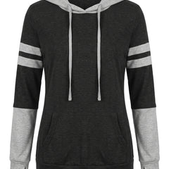 Ruth-Ophelia Women's Two-Tone Drawstring Hoodie
