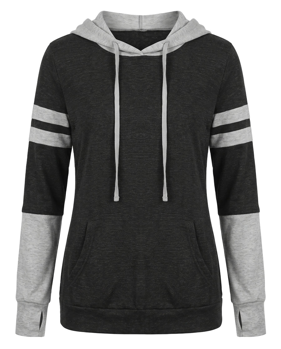 Ruth-Ophelia Women's Two-Tone Drawstring Hoodie