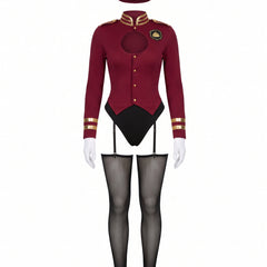 Womens five piece matching set with stretch leggings ghost mannequin studio shot
