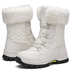 Ivy-Vera Women's Fleece-Lined Lace-Up Ankle Boots
