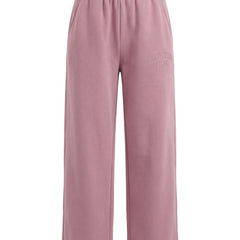 Penelope women's wide-leg fleece-lined joggers in dusty pink, studio product shot