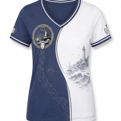 Colette-Alma Women's Celtic-Print V-Neck Tee