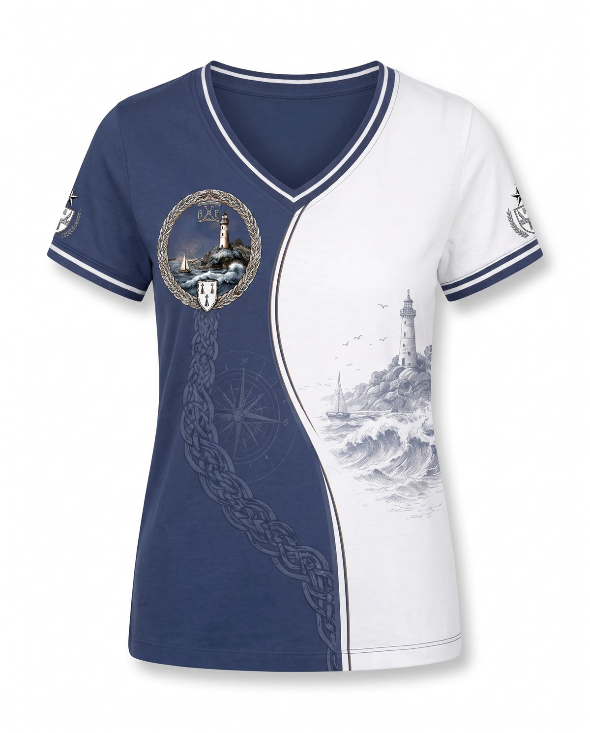 Colette-Alma Women's Celtic-Print V-Neck Tee