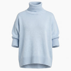 Magda-Veronica Women's Turtleneck Short-Sleeve Knit Jumper hero