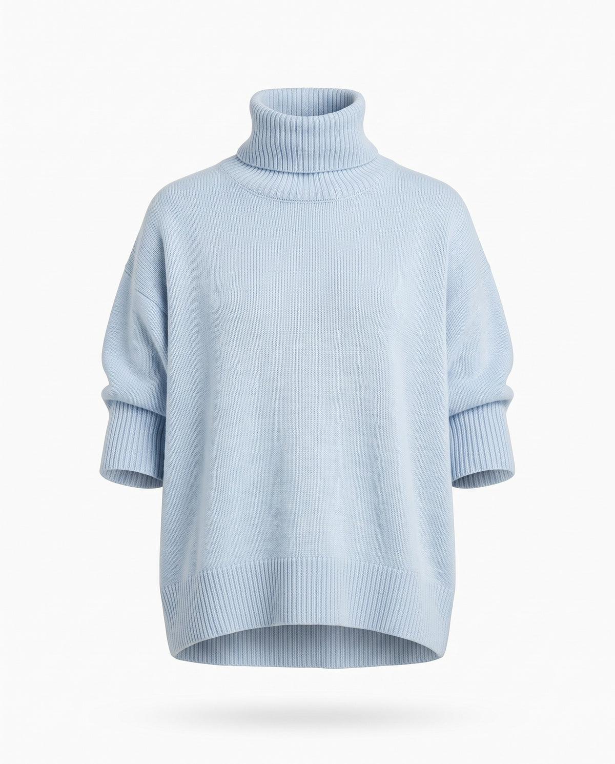 Magda-Veronica Women's Turtleneck Short-Sleeve Knit Jumper hero