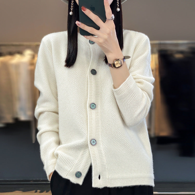 Miriam-Joyce | Women's Boxy Oversized Chunky Knit Cardigan