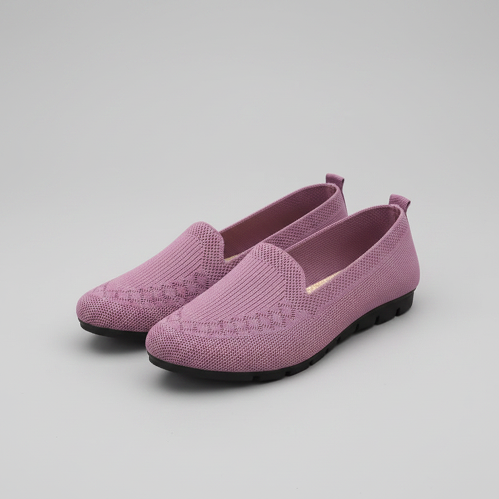 Leonora-Johanna | Women's Breathable Knit Slip-On Flats