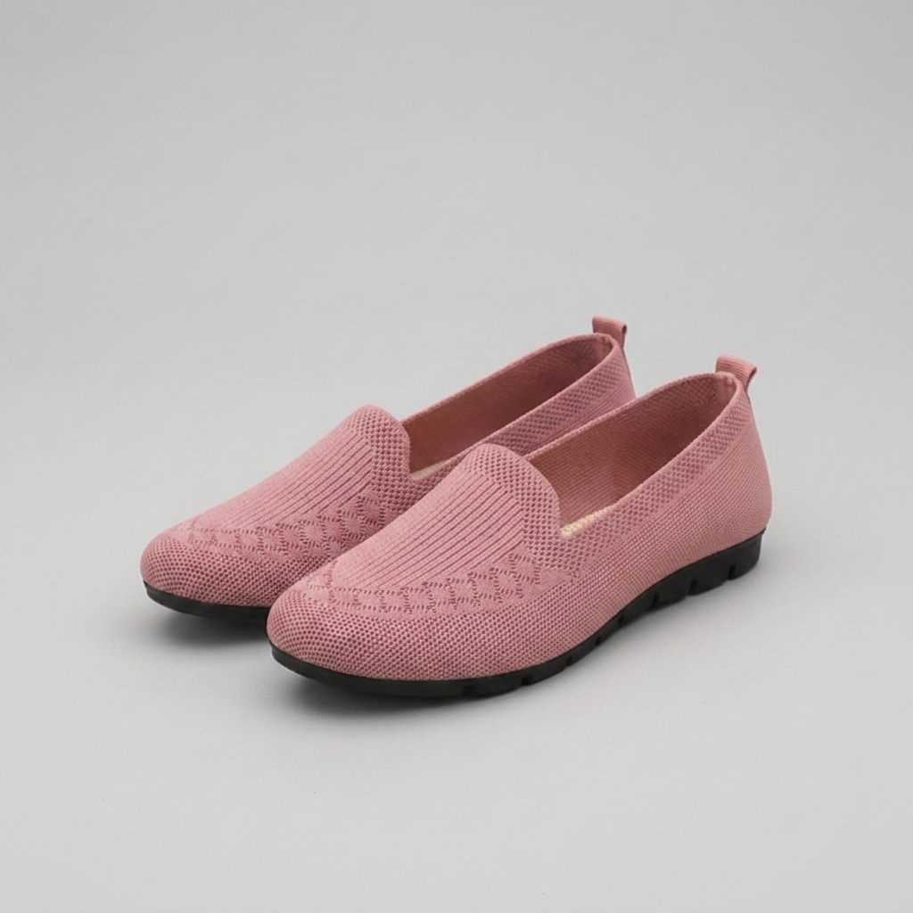 Leonora-Johanna | Women's Breathable Knit Slip-On Flats