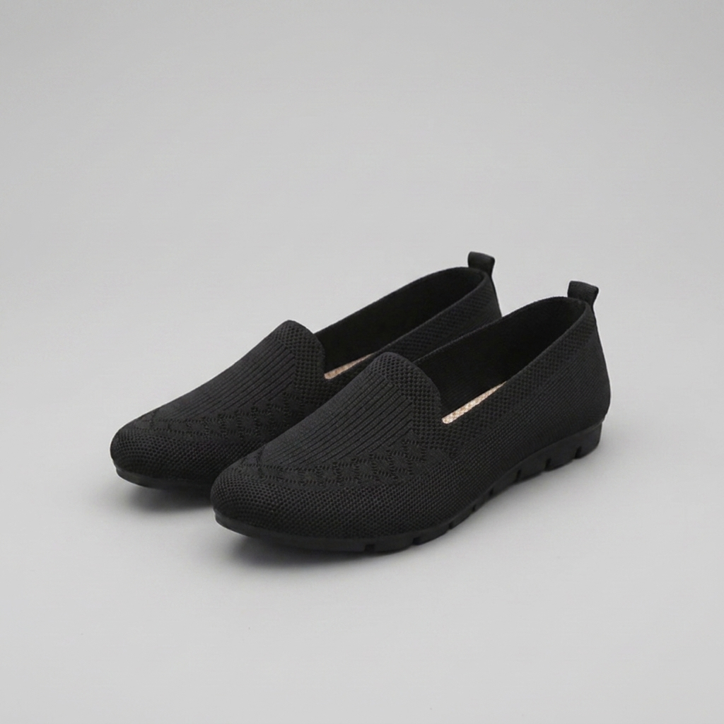 Leonora-Johanna | Women's Breathable Knit Slip-On Flats
