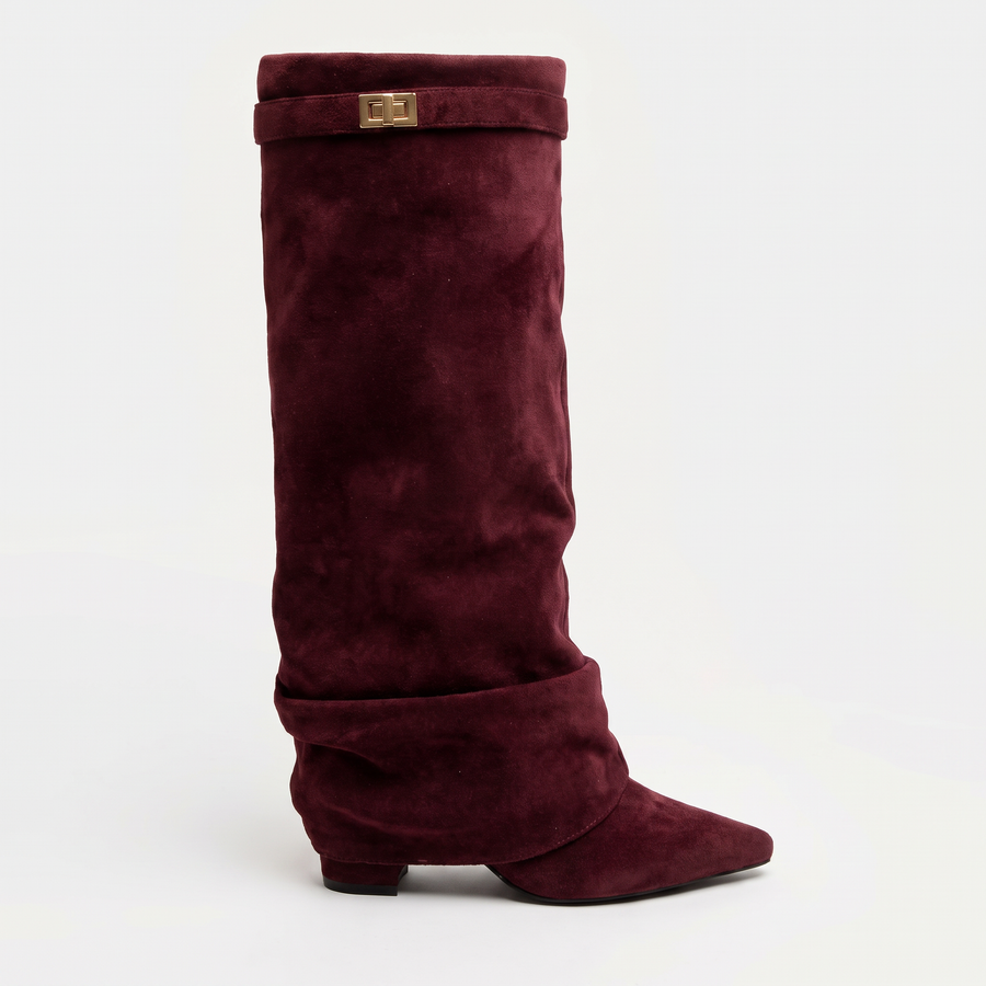 Dorothea-Hilda | Women's Buckle-Strap Knee-High Boots