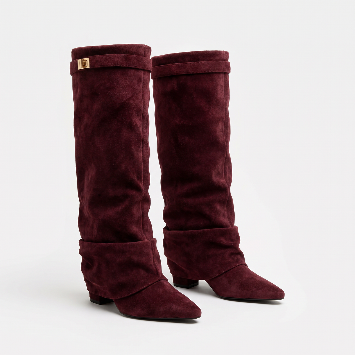 Dorothea-Hilda | Women's Buckle-Strap Knee-High Boots