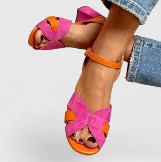 Thelma | Women's Buckled Block Heel Sandals