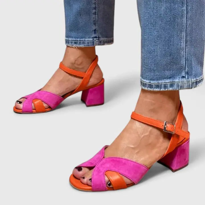 Thelma | Women's Buckled Block Heel Sandals