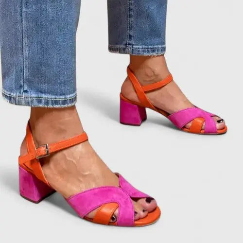 Thelma | Women's Buckled Block Heel Sandals