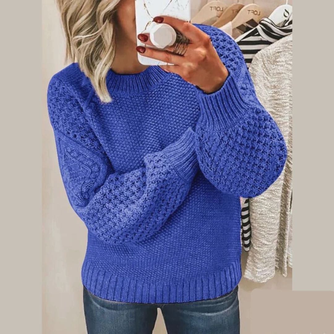 Teresa | Women's Cable-Knit Balloon Sleeve Jumper
