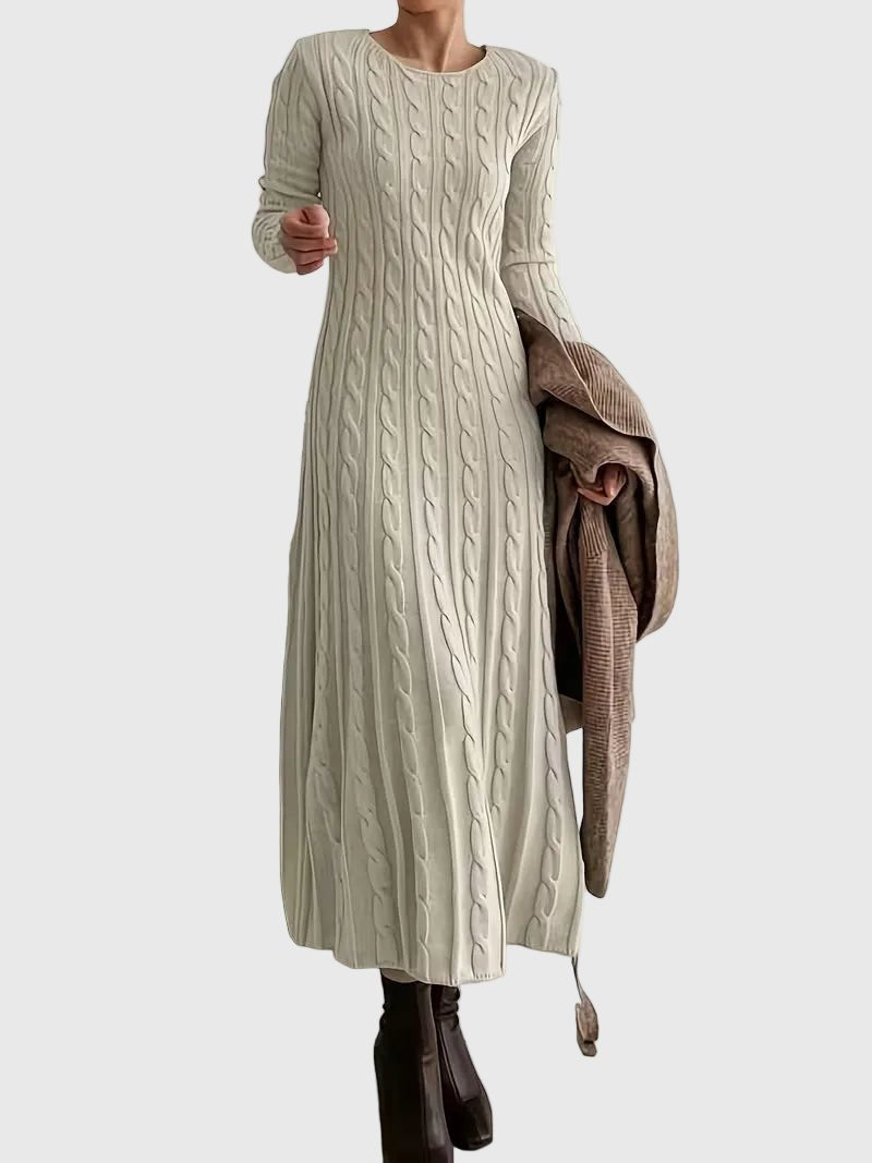 Daphne | Women's Cable Knit Long-Sleeve Maxi Dress
