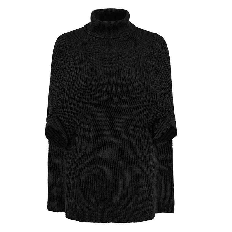 Beatrix-Isabelle | Women's Cape-Sleeve Turtleneck Jumper