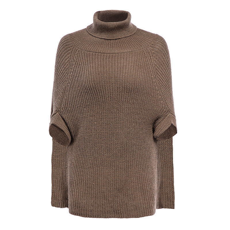 Beatrix-Isabelle | Women's Cape-Sleeve Turtleneck Jumper