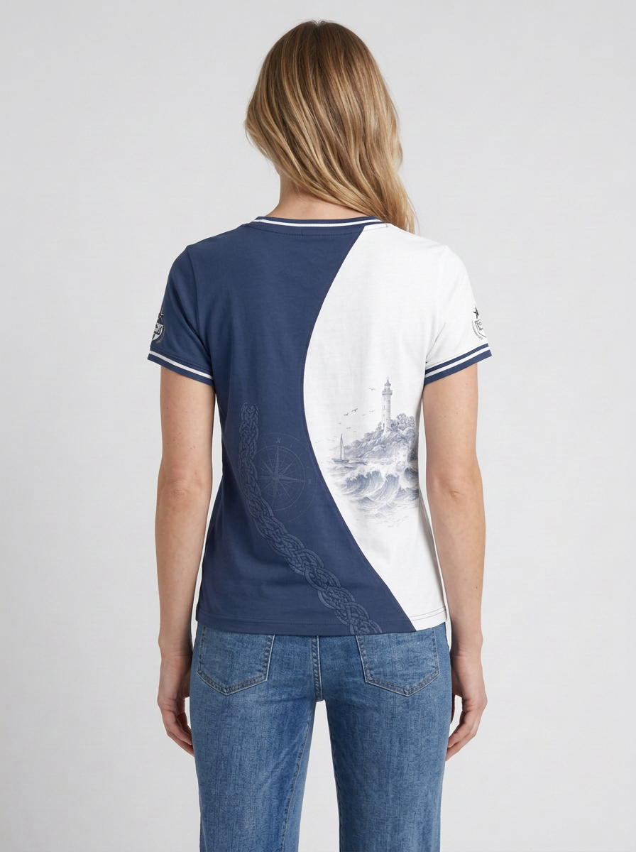 Colette-Alma | Women's Celtic-Print V-Neck Tee