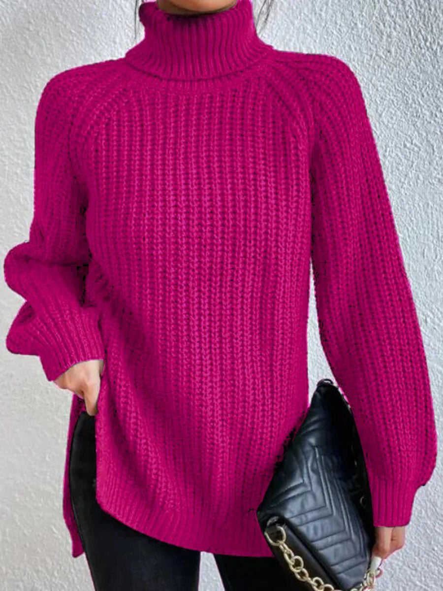 Cornelia | Women's Chunky Knit Turtleneck Sweater in Relaxed Fit