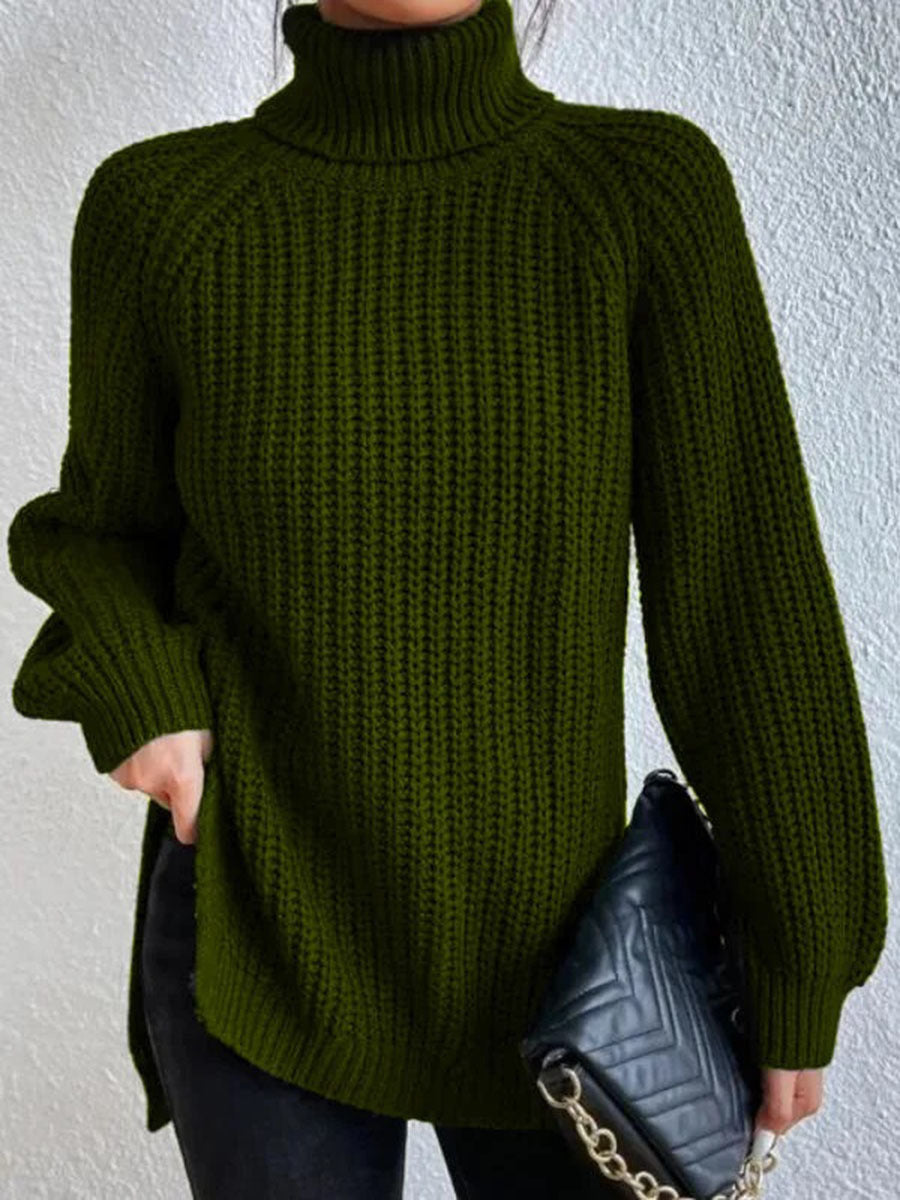 Cornelia | Women's Chunky Knit Turtleneck Sweater in Relaxed Fit