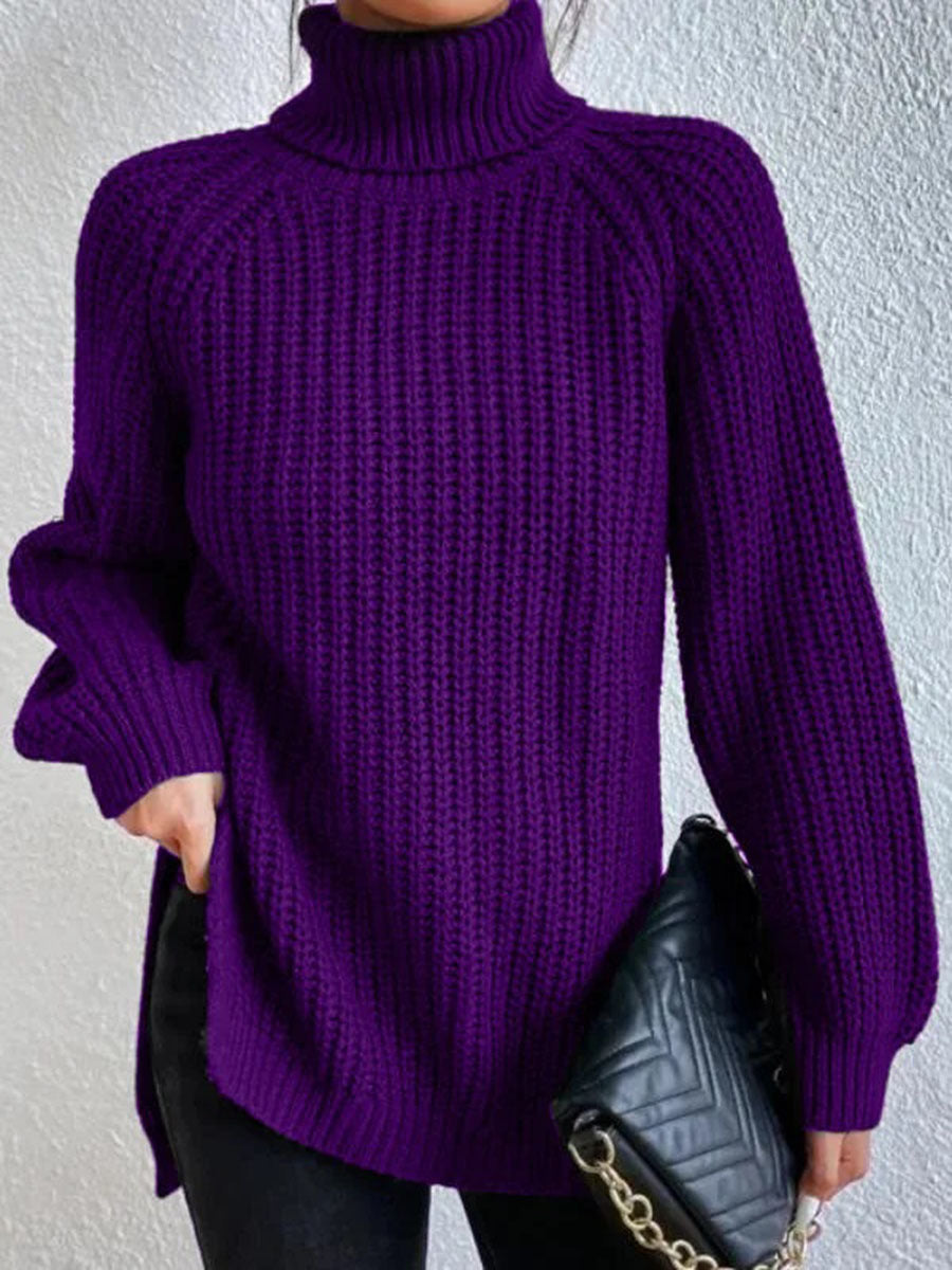Cornelia | Women's Chunky Knit Turtleneck Sweater in Relaxed Fit